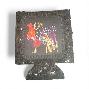 Oh Cluck No Black Sequins Can Cooler